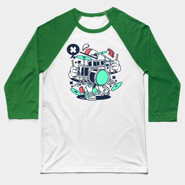 The Drummer Baseball T-Shirt by Superfunky